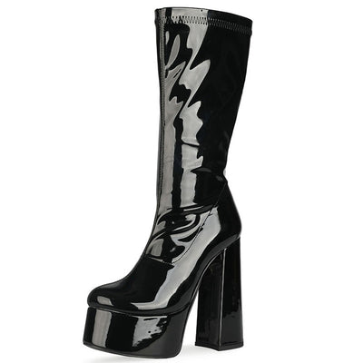 Botas de Charol con Tacón Super Alto y Punta Reforzada - Image 10