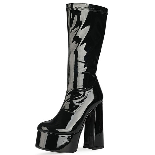 Botas de Charol con Tacón Super Alto y Punta Reforzada - Image 10