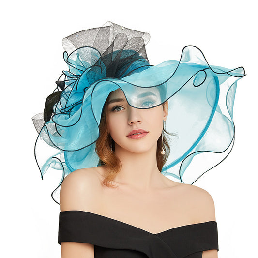 Sombrero de Ala Ancha en Organza - Elegancia y Protección