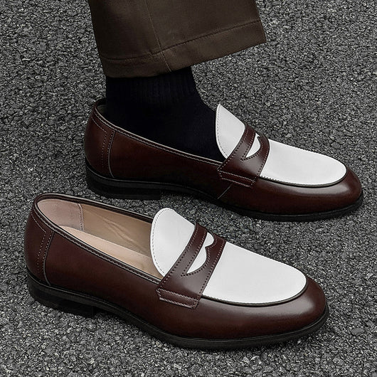 Zapatos Casuales de Cuero para Hombre - Diseño Versátil sin Cordones