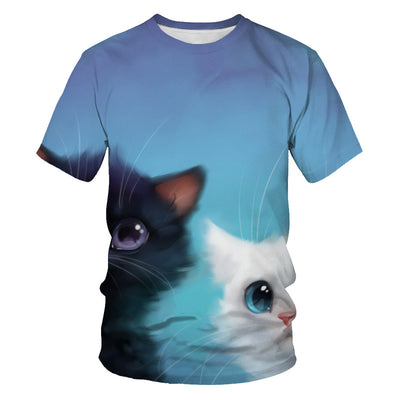 Playera Hombre Estampado Gatos 3D Impresión Digital - Image 14