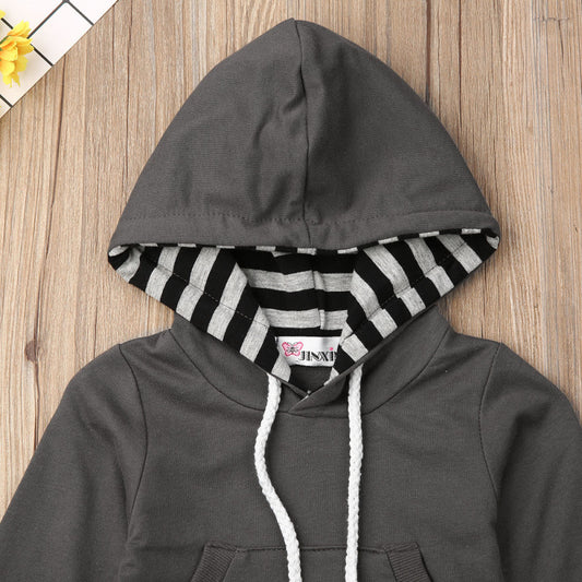 Conjunto Infantil de Algodón: Suéter Rayado y Pantalón a Juego - Image 2