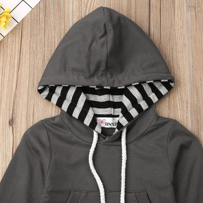 Conjunto Infantil de Algodón: Suéter Rayado y Pantalón a Juego - Image 2