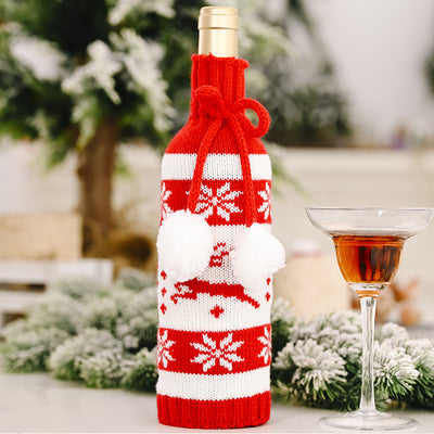Funda Protectora Navideña para Botellas de Vino - Decoración de Mesa y Hogar - Image 31