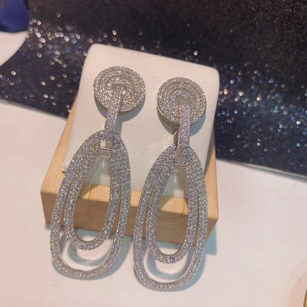 Aretes de Plata 925 Estilo Europeo Ovalados - Elegancia y Temperamento Lujo