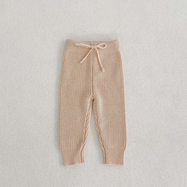 Pantalones de Algodón Tejido para Bebés y Niños con Puños Fruncidos - Image 3