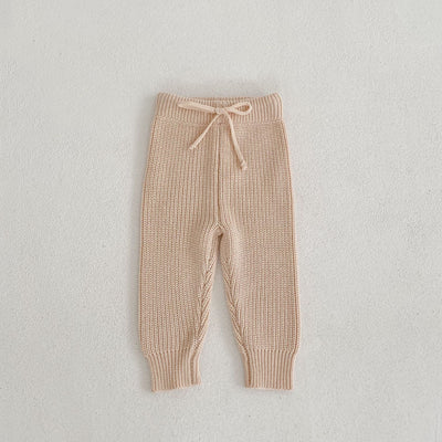 Pantalones de Algodón Tejido para Bebés y Niños con Puños Fruncidos - Image 3