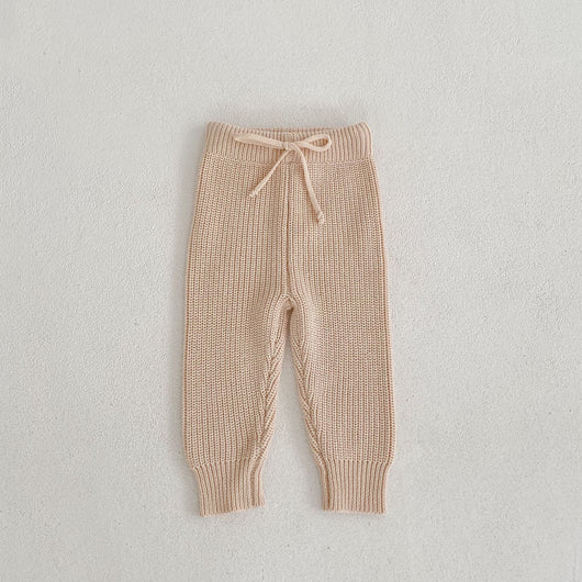 Pantalones de Algodón Tejido para Bebés y Niños con Puños Fruncidos - Image 3
