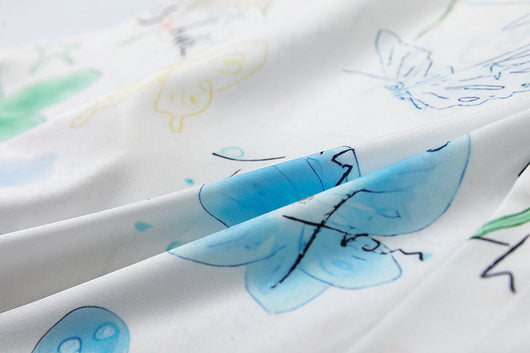 Camisa para Hombre con Estampado de Flores y Mariposas Graffiti - Image 10