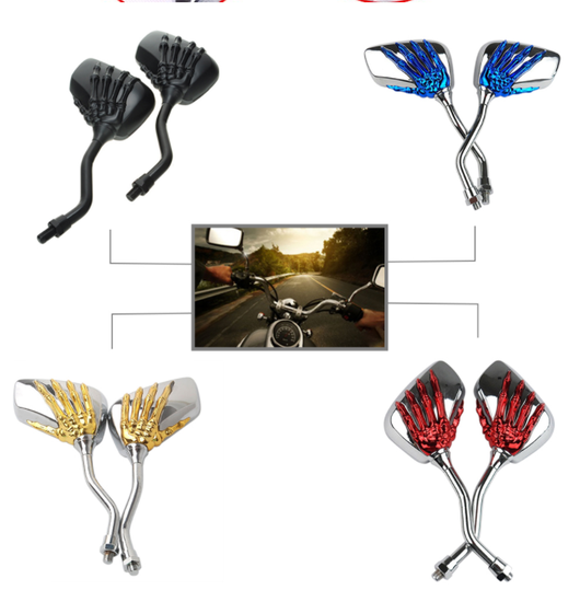 Espejos Retrovisores de Garra Esqueleto para Motocicleta - Image 2