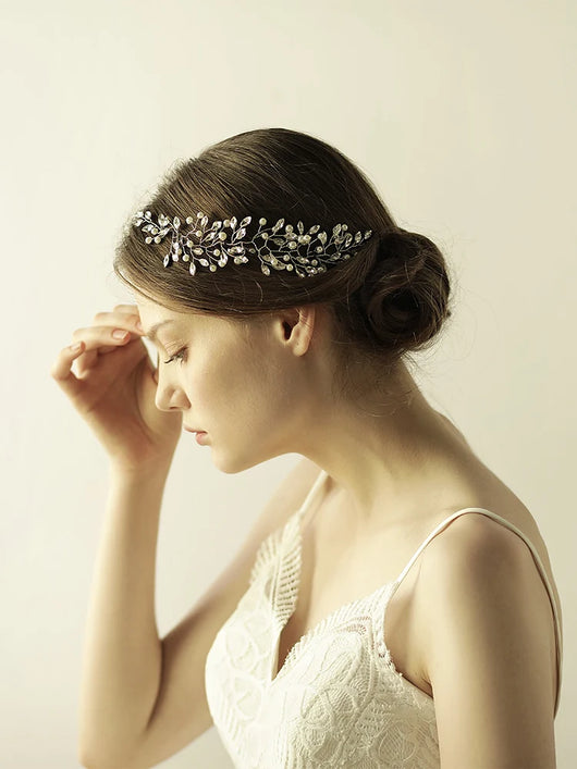Diadema Nupcial con Perlas y Cristales para Boda - Image 7