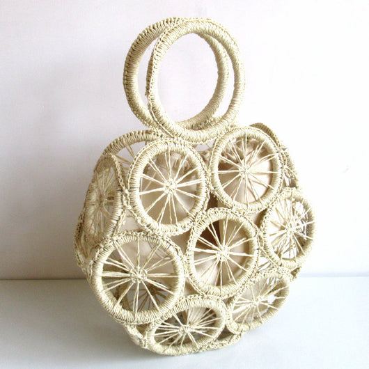 Bolsa Tejida de Papel y Fibra Natural con Asas Diagonales - Image 20