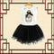 Conjunto Infantil Falda Tul con Blusa Botella de Perfume