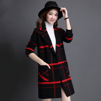 Cardigan de Cuadros Grandes para Otoño e Invierno - Saco Tipo Blazer - Image 13