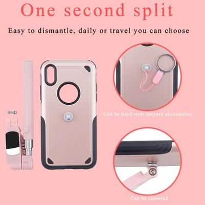 Funda Selfie Stick Compatible con Apple - Soporte Integral para iPhone - Image 3
