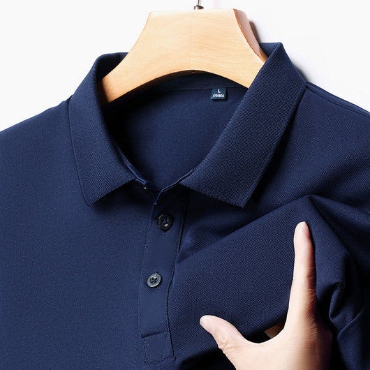 Camiseta Suelta Estilo Coreano con Solapa para Hombre - Image 16