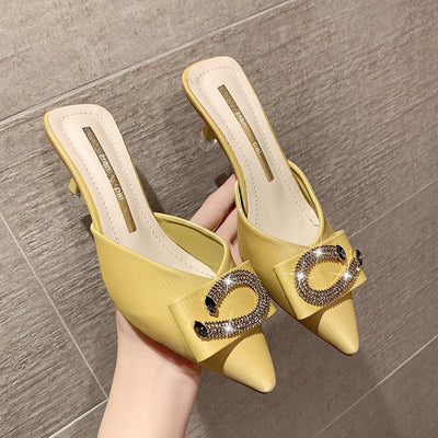 Sandalias Stiletto Puntiagudas con Strass para Mujer - Image 10