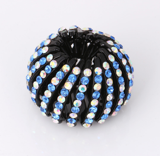 Pasador de Nido de Pájaro con Rhinestones Coloreados para Coleta - Image 4