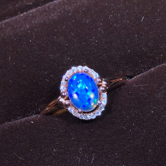 Anillo de Plata 925 con Ópalo Natural - Diseño Elegante para Mujer - Image 9