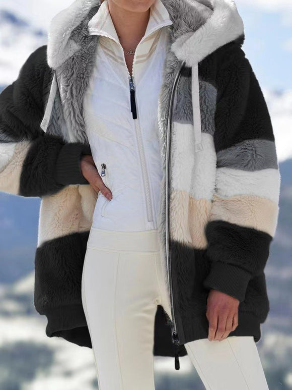 Chaqueta Suelta con Capucha