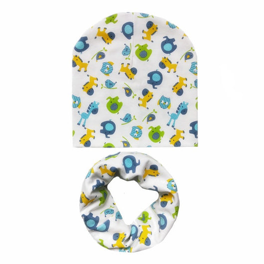 Conjunto Infantil de Gorro y Bufanda de Algodón con Estampados Divertidos - Image 7