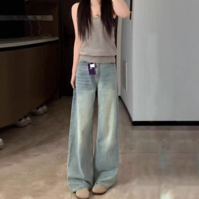 Jeans Acampanados de Pierna Ancha Azul Claro para Mujer - Estilo Primavera - Image 3