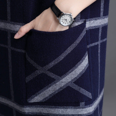Cardigan de Cuadros Grandes para Otoño e Invierno - Saco Tipo Blazer - Image 3