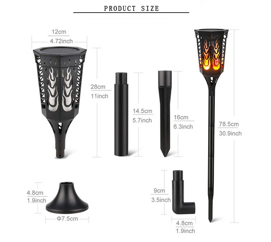 Antorcha Solar LED 96 Luces - Iluminación Exterior Resistente al Fuego - Image 13