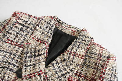 Blazer a Cuadros para Mujer - Elegancia Profesional - Image 14