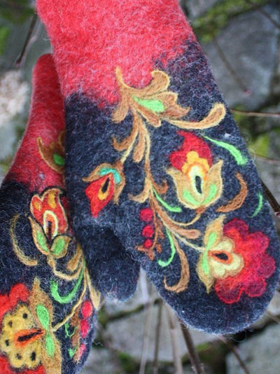 Guantes Invierno Mujer Acolchados con Bordado y Bloques de Color - Image 21