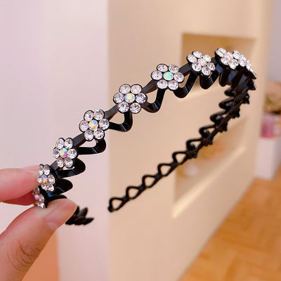 Diadema Fina con Rhinestones y Diseño Ondulado Antideslizante - Image 5
