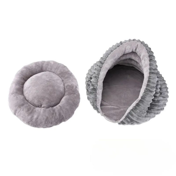 Cama Túnel Concha para Gatos - Nido Cálido y Acogedor Todo Clima