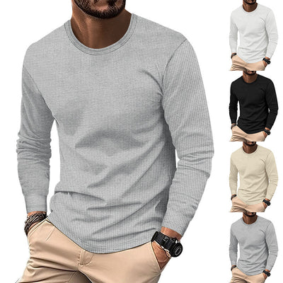 Polera Cuello Redondo Textura Waffle para Hombre - Image 24