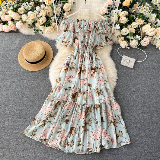 Vestido Ligero de Verano con Escote Floral en Gasa - Image 5