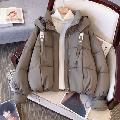 Chaqueta Acolchada Corta Estilo Coreano para Mujer - Image 4