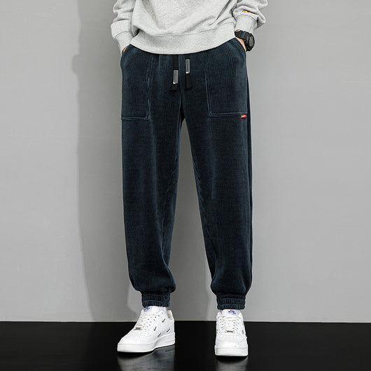 Pantalones de Pana Ancha Talla Grande para Hombre - Estilo Deportivo Casual - Image 12