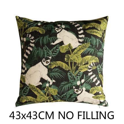 Funda de Cojín Animales de la Selva Madagascar en Verde Exuberante - Image 12