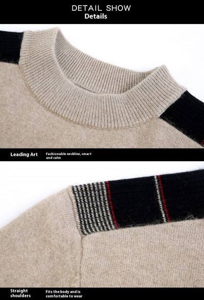 Suéter Cuello Alto Reversible de Terciopelo Manga Larga para Hombre - Image 32