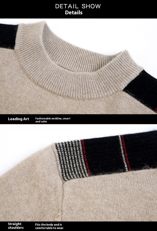 Suéter Cuello Alto Reversible de Terciopelo Manga Larga para Hombre - Image 32