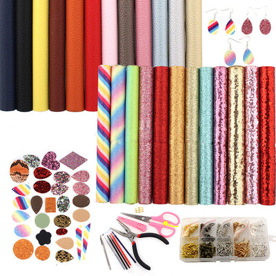Set para Hacer Aretes DIY de Piel Sintética Doble Cara - Image 15