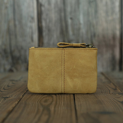 Monedero Compacto de Cuero Crazy Horse Estilo Retro para Hombre - Image 5