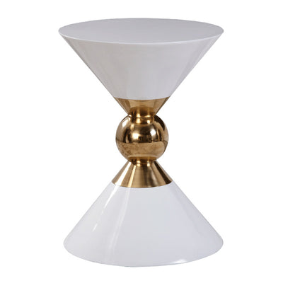 Mesa Auxiliar Minimalista Postmoderna de Acero Inoxidable - Estilo Chino Contemporáneo - Image 2