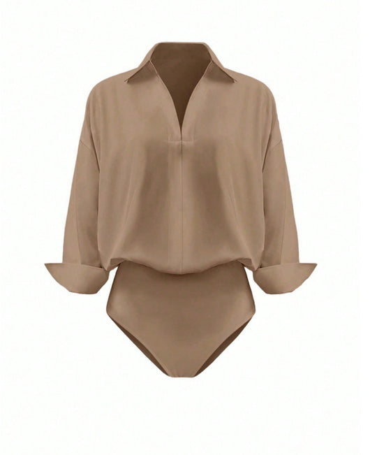 Blusa Entallada Cuello Mao Manga Tres Cuartos para Mujer - Image 16