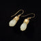 Aretes Vintage de Flor de Magnolia Hetian Natural