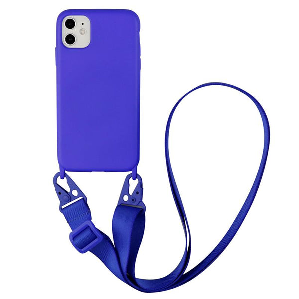 Funda de Silicona Líquida con Cordón para Celular