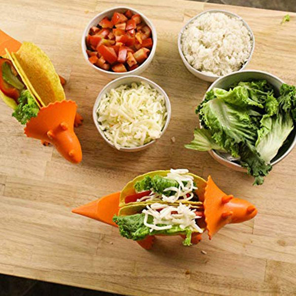 Soporte Dinosaurio para Tacos y Burritos - Organizador de Alimentos Grado Alimenticio