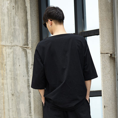 Blusa de Algodón y Lino con Mangas Tres Cuartos - Image 3