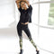 Pantalones de Yoga con Estampado Camuflaje y Costuras Decorativas
