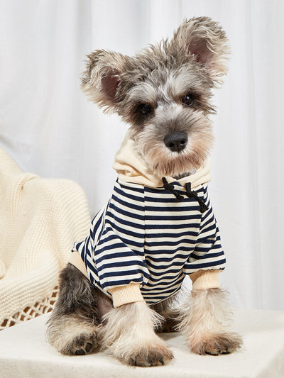 Suéter Rayado con Capucha para Perros - Ropa de Moda Canina - Image 5