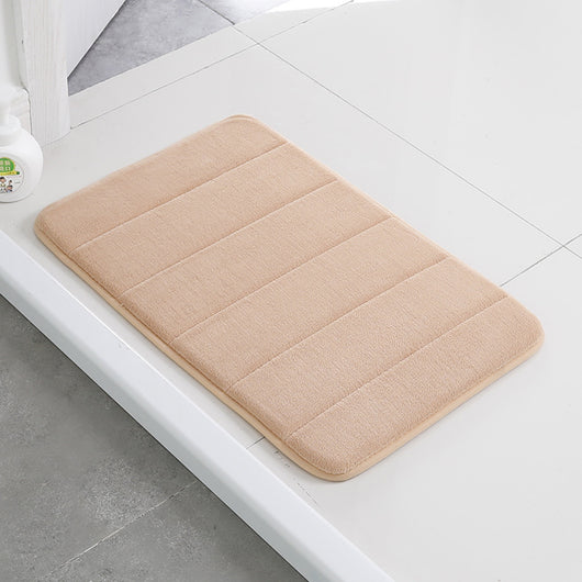Tapete de Baño Coral Fleece con Espuma Viscoelástica - Antideslizante y Absorbente - Image 7